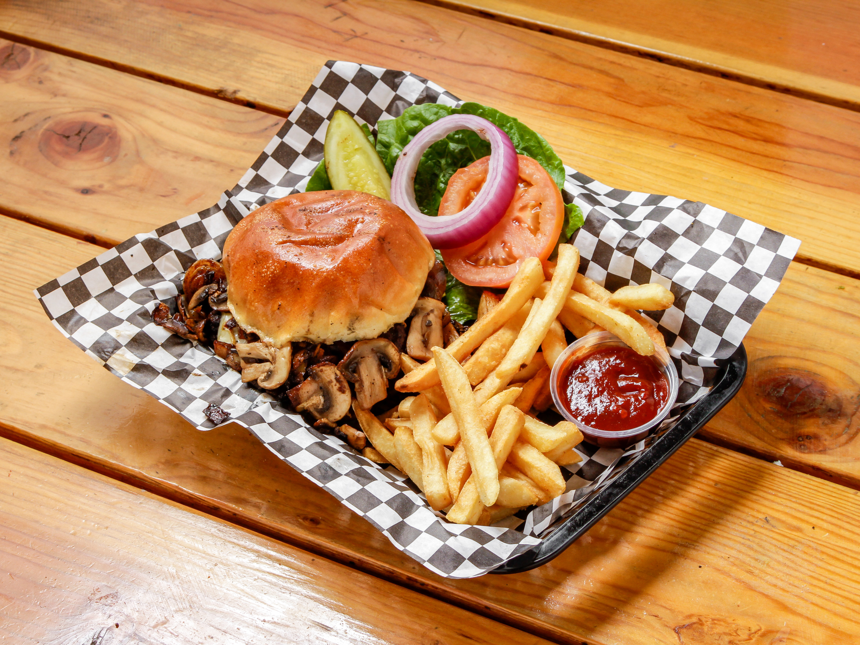 Order Steak Burger  food online from Amigos Burgers And Beer store, Tucson on bringmethat.com