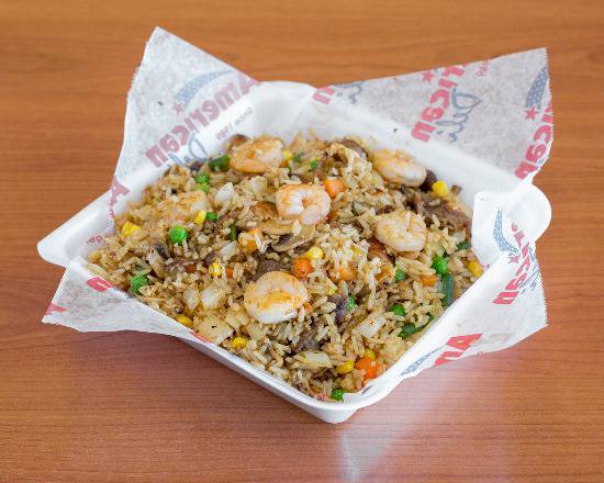 Order Shrimp Fried Rice (with Drink) food online from American Deli store, Peachtree Corners on bringmethat.com
