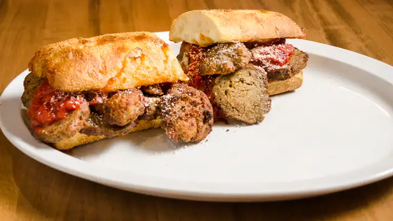 Order The Meatball Parmesan Sandwich food online from Boombozz Craft Pizza And Tap House store, Elizabethtown on bringmethat.com
