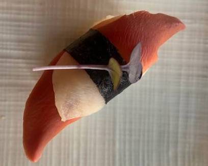 Order Surf Clam (2 pcs) (Hokigai) Nigiri food online from I Luv Sushi store, Rockford on bringmethat.com