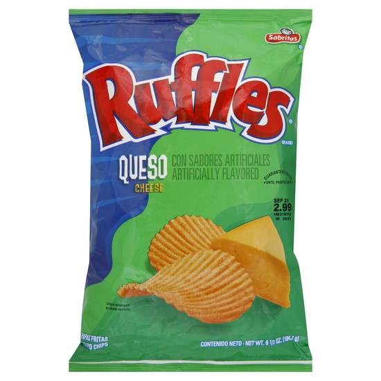 Order Ruffles Potato Chips Queso Cheese Flavored (6.5 oz) food online from Rite Aid store, Yamhill County on bringmethat.com