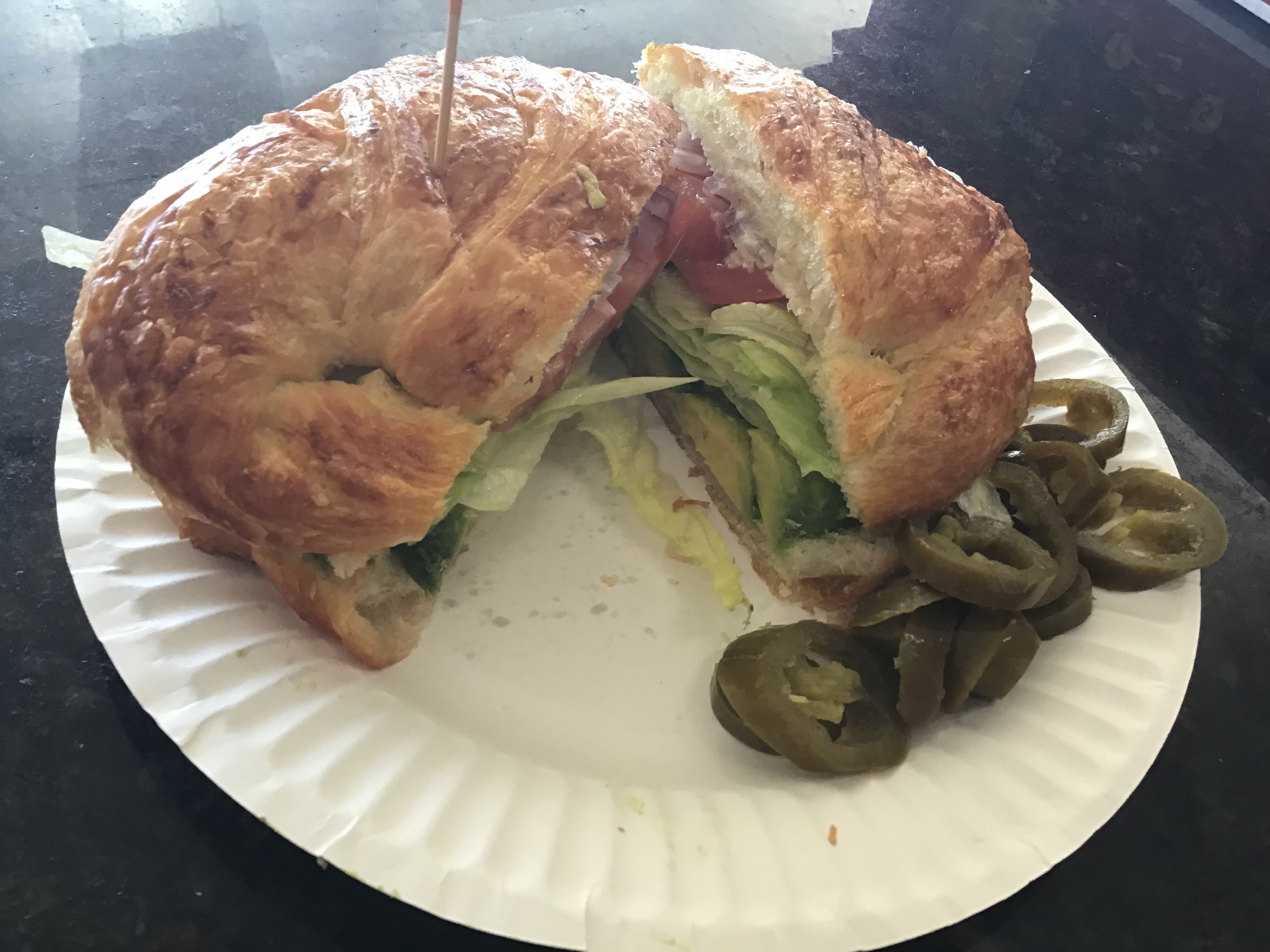 Order #11. Croissant with Veggies  Sandwich food online from Donut Basket store, Modesto on bringmethat.com