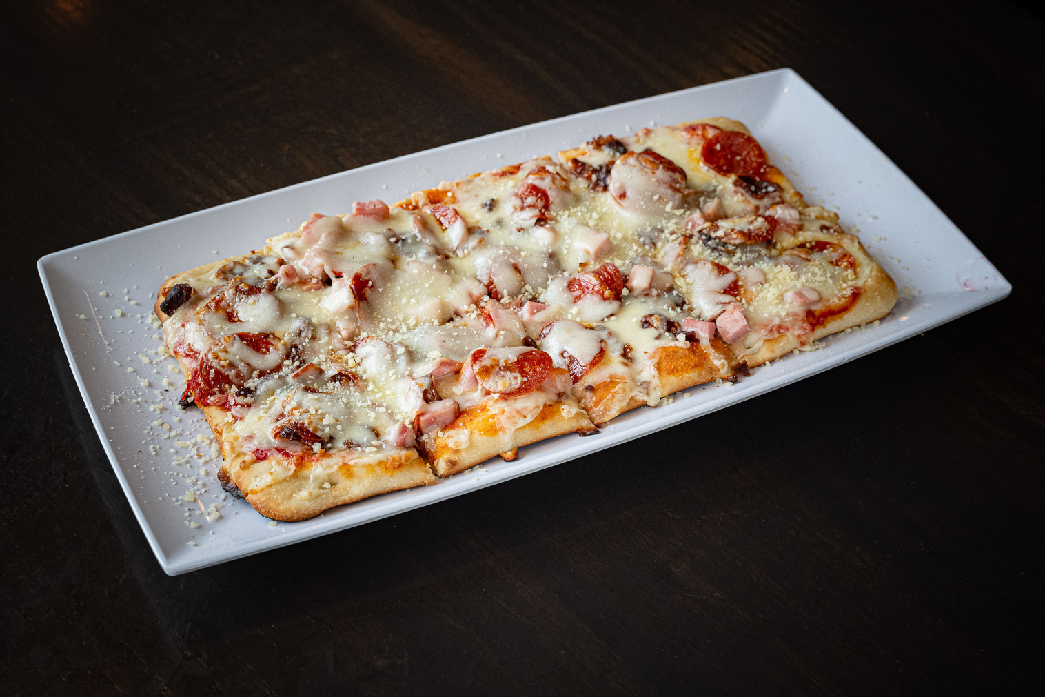 Order Meat Lovers Flatbread food online from 15th Street Tavern store, Clarkston on bringmethat.com