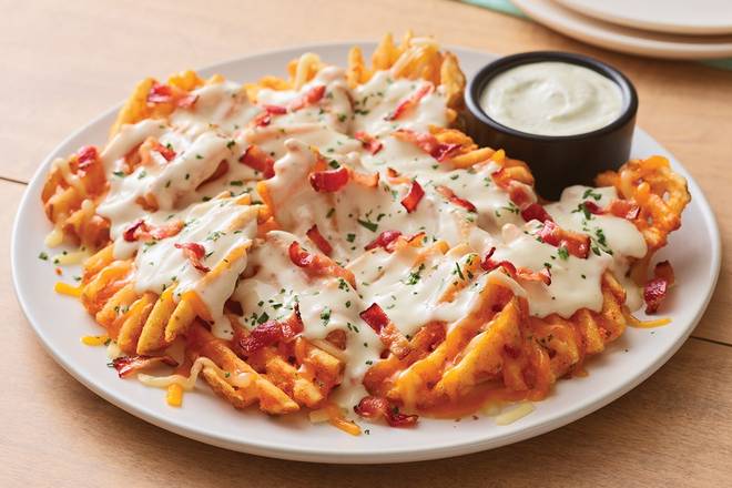 Order Brew Pub Loaded Waffle Fries food online from Applebee's store, Durham on bringmethat.com