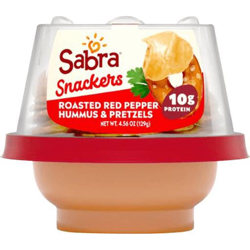 Order Sabra Snackers Roasted Pepper Hummus & Pretzels (4.56 OZ) 134071 food online from BevMo! store, Milpitas on bringmethat.com
