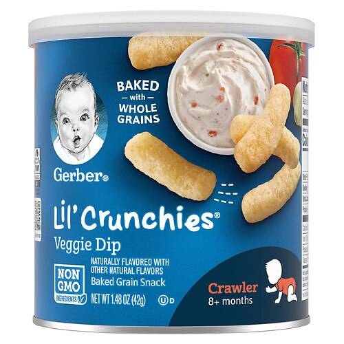 Order Gerber Graduates Lil' Crunchies Veggie Dip - 1.48 oz food online from Walgreens store, SALEM on bringmethat.com