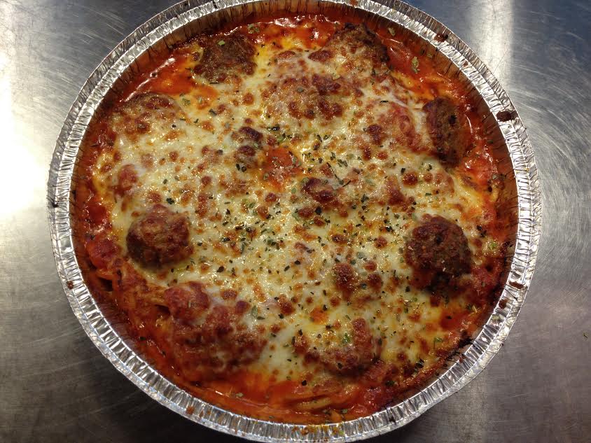 Order Spaghetti with Meatballs and Baked Cheese food online from Villa Italian store, Greensboro on bringmethat.com