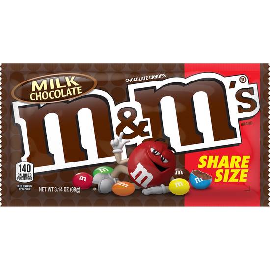 Order M&M's Milk Chocolate Candy Sharing Size, 3.14 OZ food online from CVS store, Tulsa on bringmethat.com