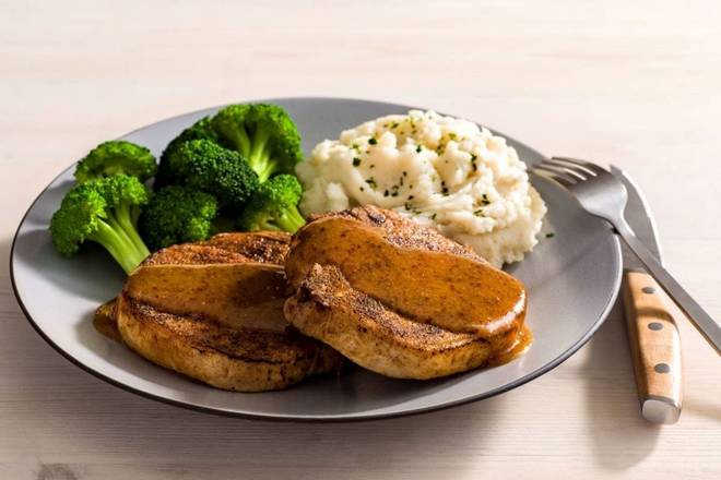 Order Caramel Mustard Glazed Pork Chops food online from Outback Steakhouse store, Orem on bringmethat.com