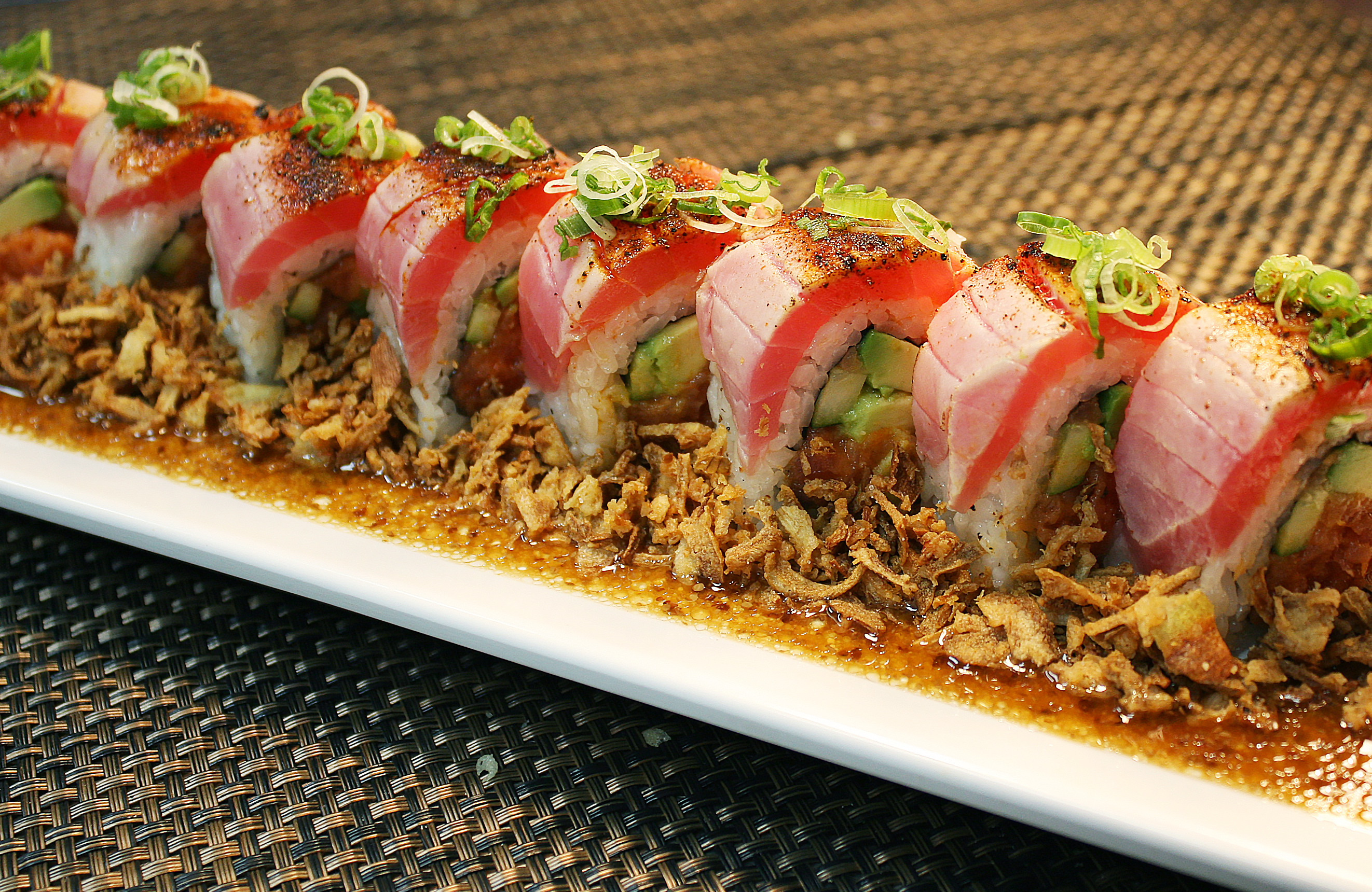 Order Cajun Tuna Roll food online from Oki Doki Roll & Sushi store, Brea on bringmethat.com