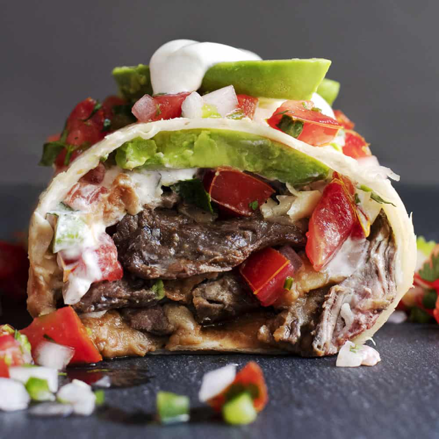 Order Carne Asada Burrito food online from Pch Mexican Grill #2 store, El Segundo on bringmethat.com