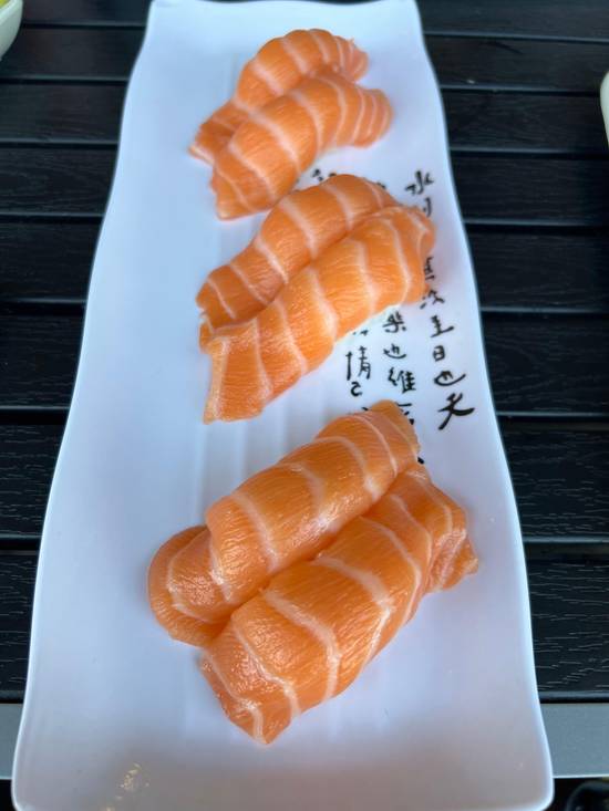 Order Salmon Sushi 2pcs food online from J Sushi Brea store, Brea on bringmethat.com