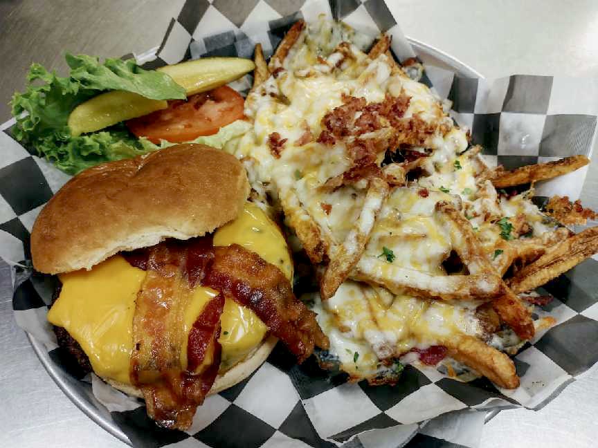 Order The Joker Burger food online from Mojo Pub -N- Grill store, Youngstown on bringmethat.com