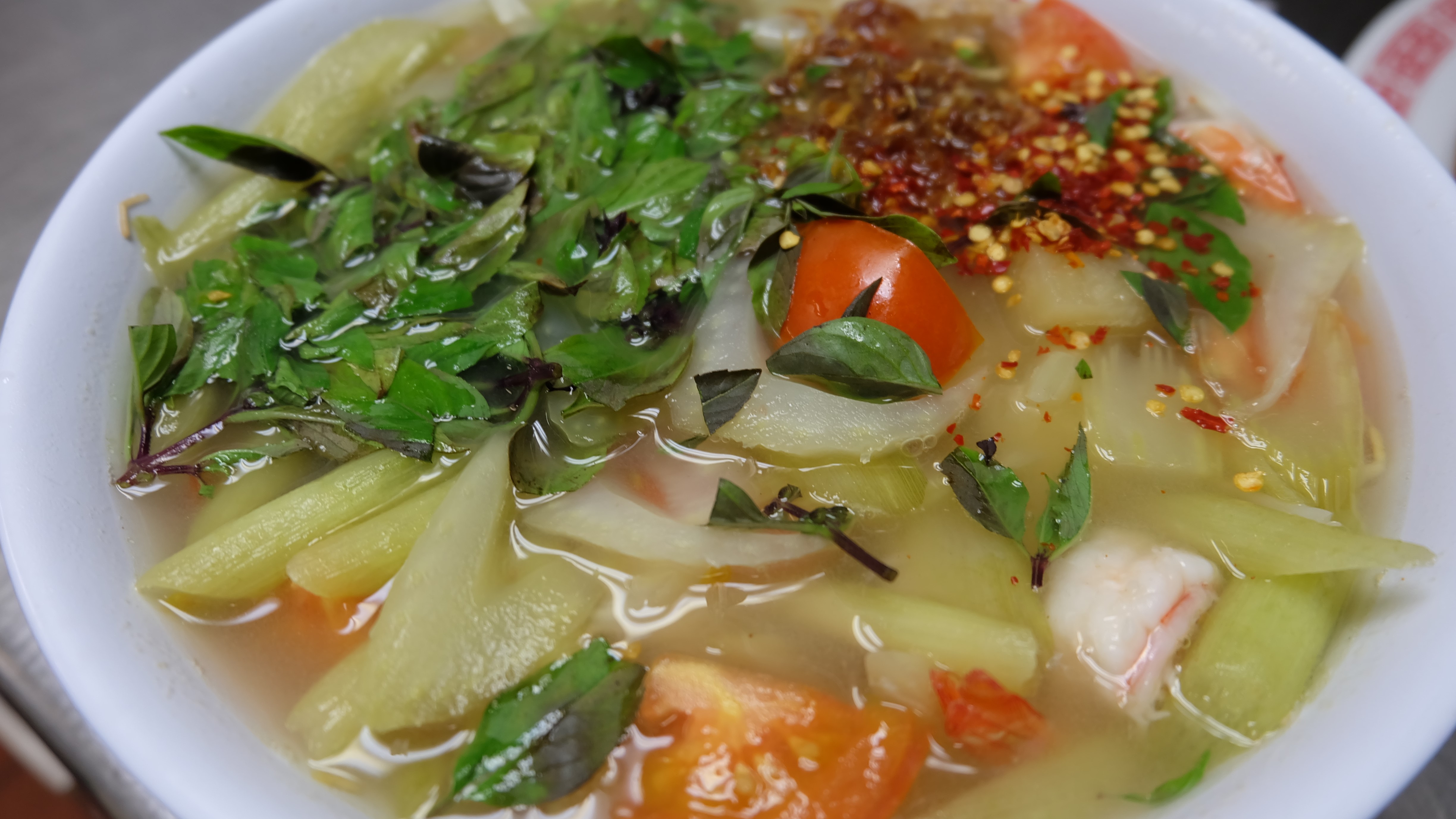 Order Sweet and Sour Soup "Canh Chua" food online from Red Pepper Chinese Restaurant store, RICHFIELD on bringmethat.com