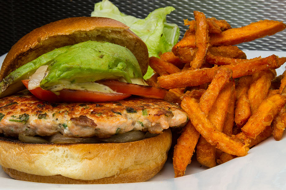 Order Salmon Burger food online from Moonstruck Eatery store, New York on bringmethat.com