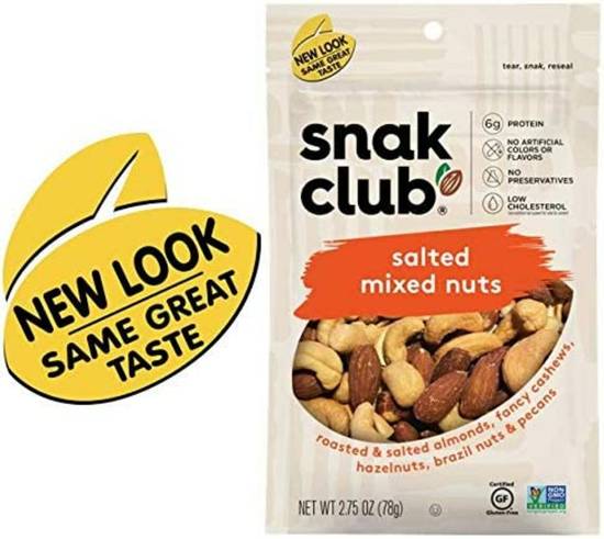 Order Snak Club - Salted Mixed Nuts food online from IV Deli Mart store, Goleta on bringmethat.com