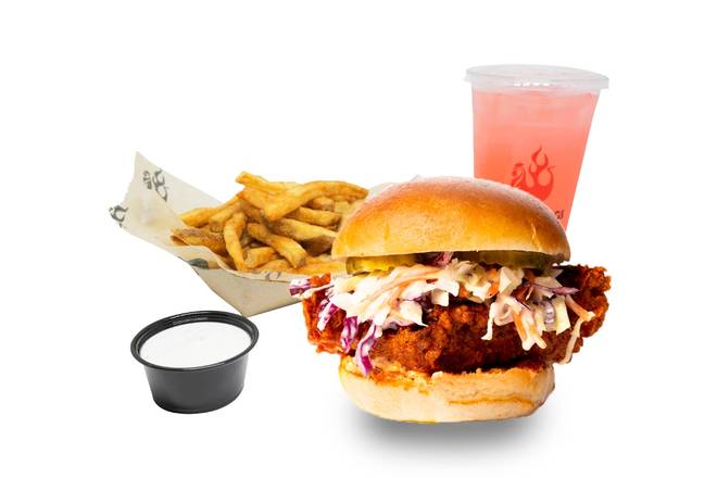 Order NASHVILLE SANDWICH COMBO food online from Fire Wings store, Irvine on bringmethat.com