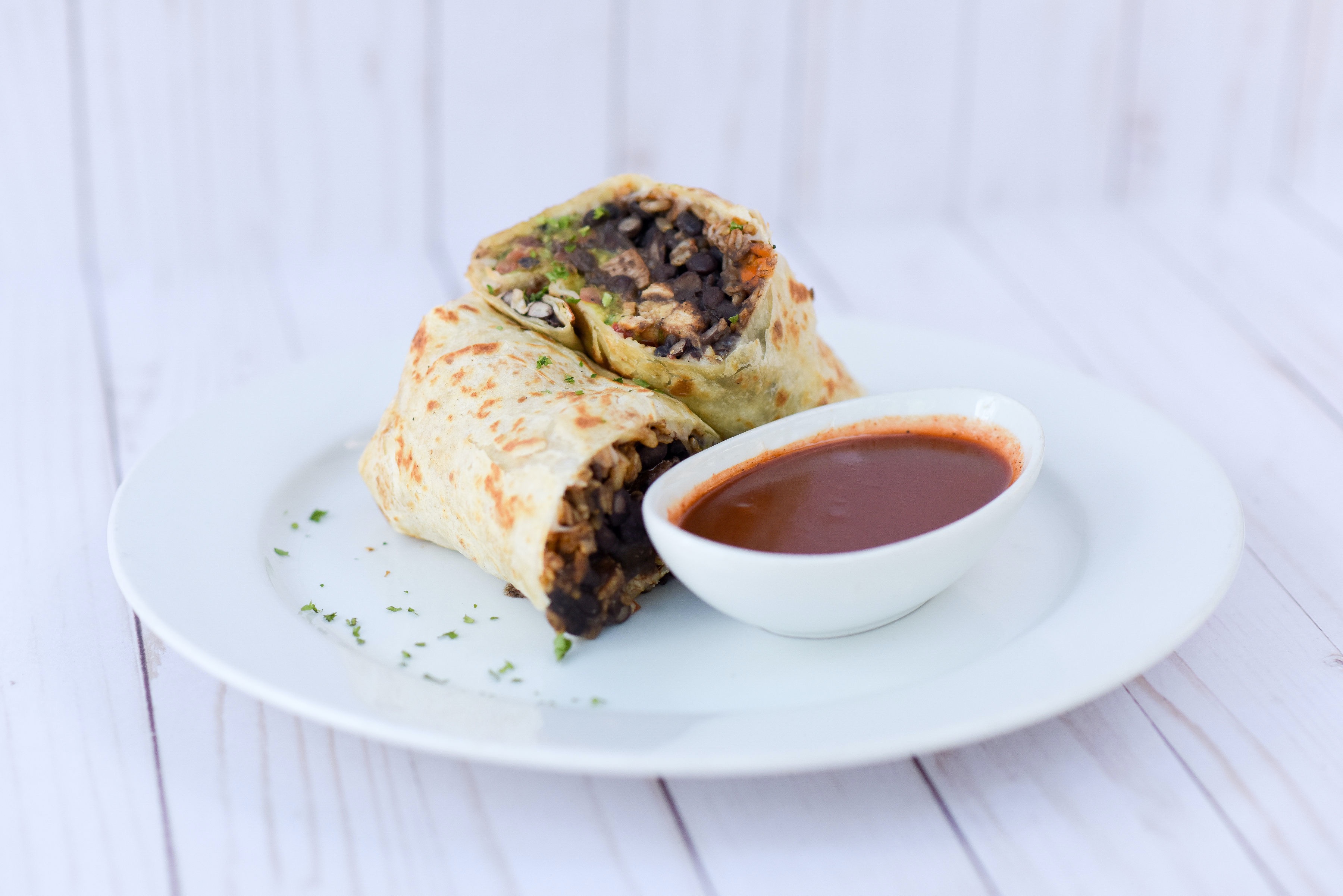 Order Grilled Chicken Burrito food online from Cafe Vida store, Pacific Palisades on bringmethat.com