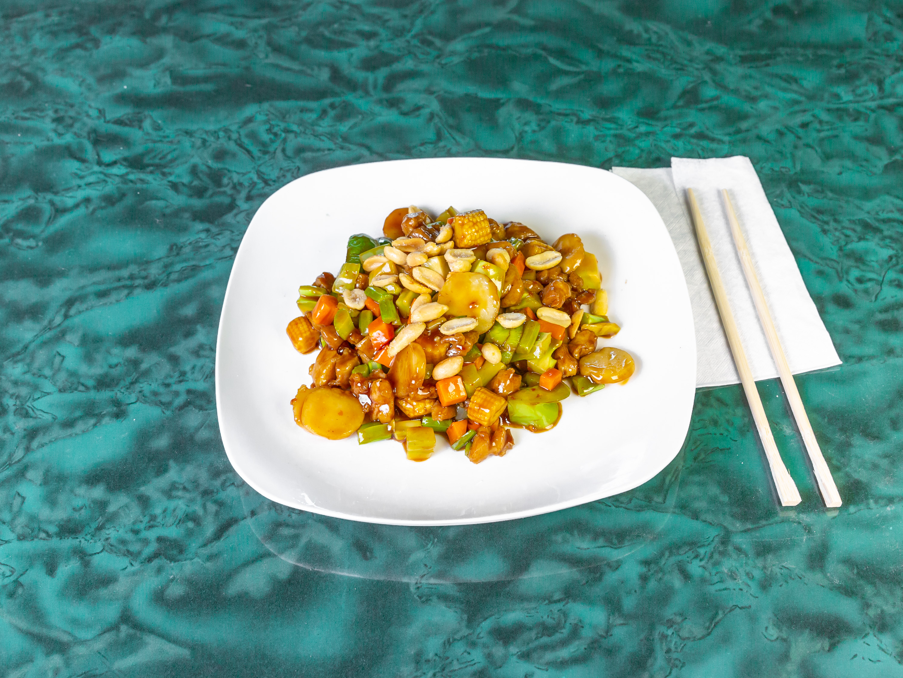 Order S12. Kung Pao Chicken food online from Peking Restaurant store, Covington on bringmethat.com