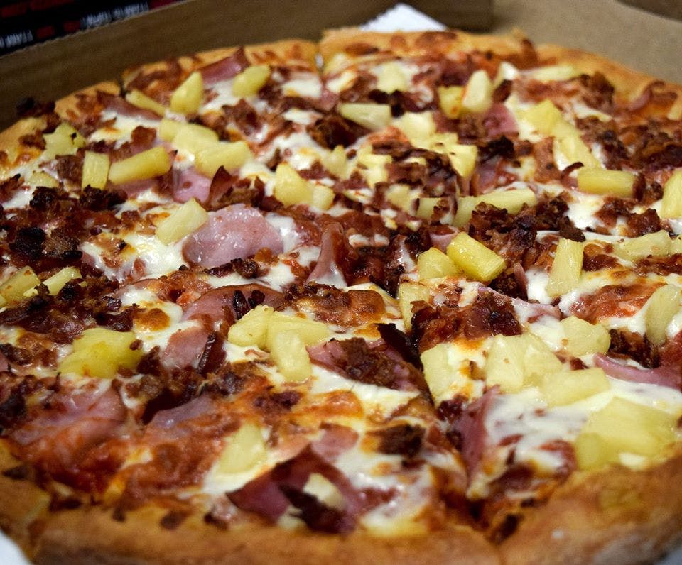 Order Super Hawaiian Pizza - Single (4 Slices) food online from Breadeaux Pizza store, Grimes on bringmethat.com