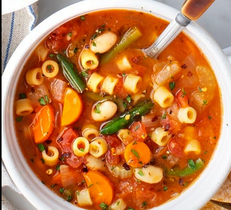 Order Minestrone Soup - Soup food online from Brother Bruno Pizza store, Washingtonville on bringmethat.com