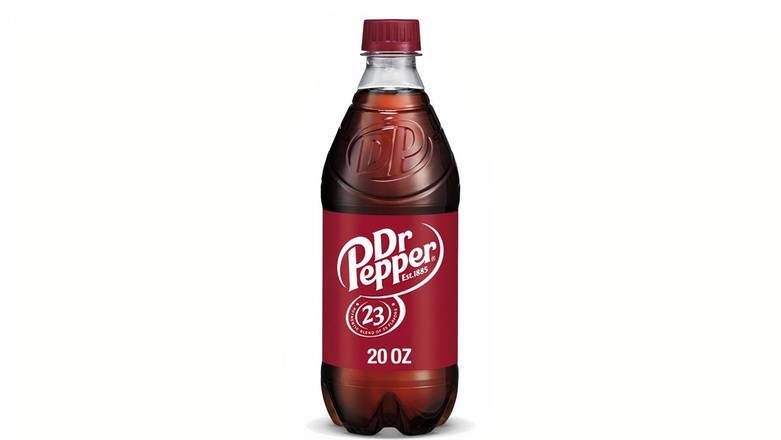 Order Dr Pepper Soda Original, 20 oz bottle food online from Mac On 4th store, Alton on bringmethat.com