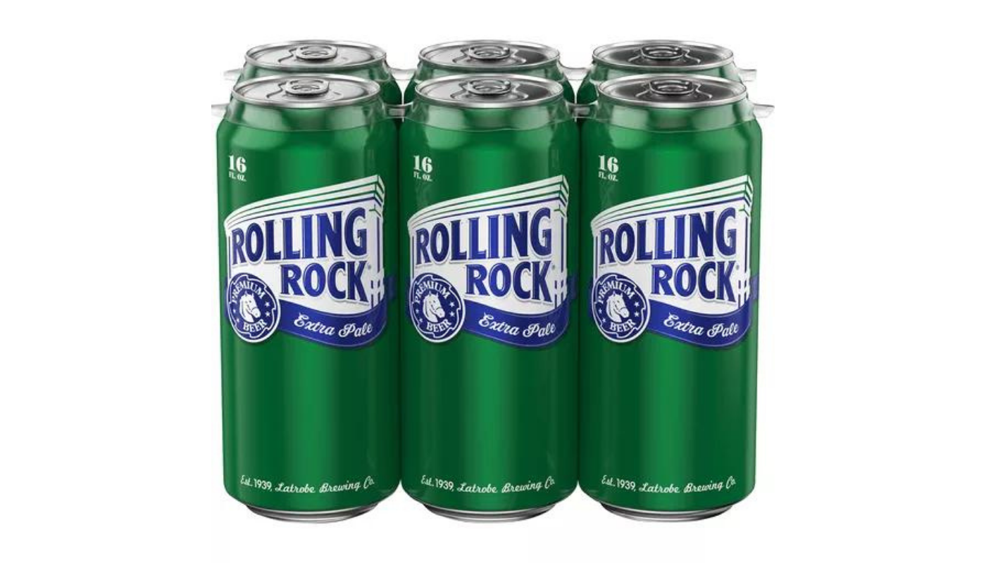Order Rolling Rock 6 Pack 16 oz Cans food online from Circus Liquor store, Los Angeles on bringmethat.com