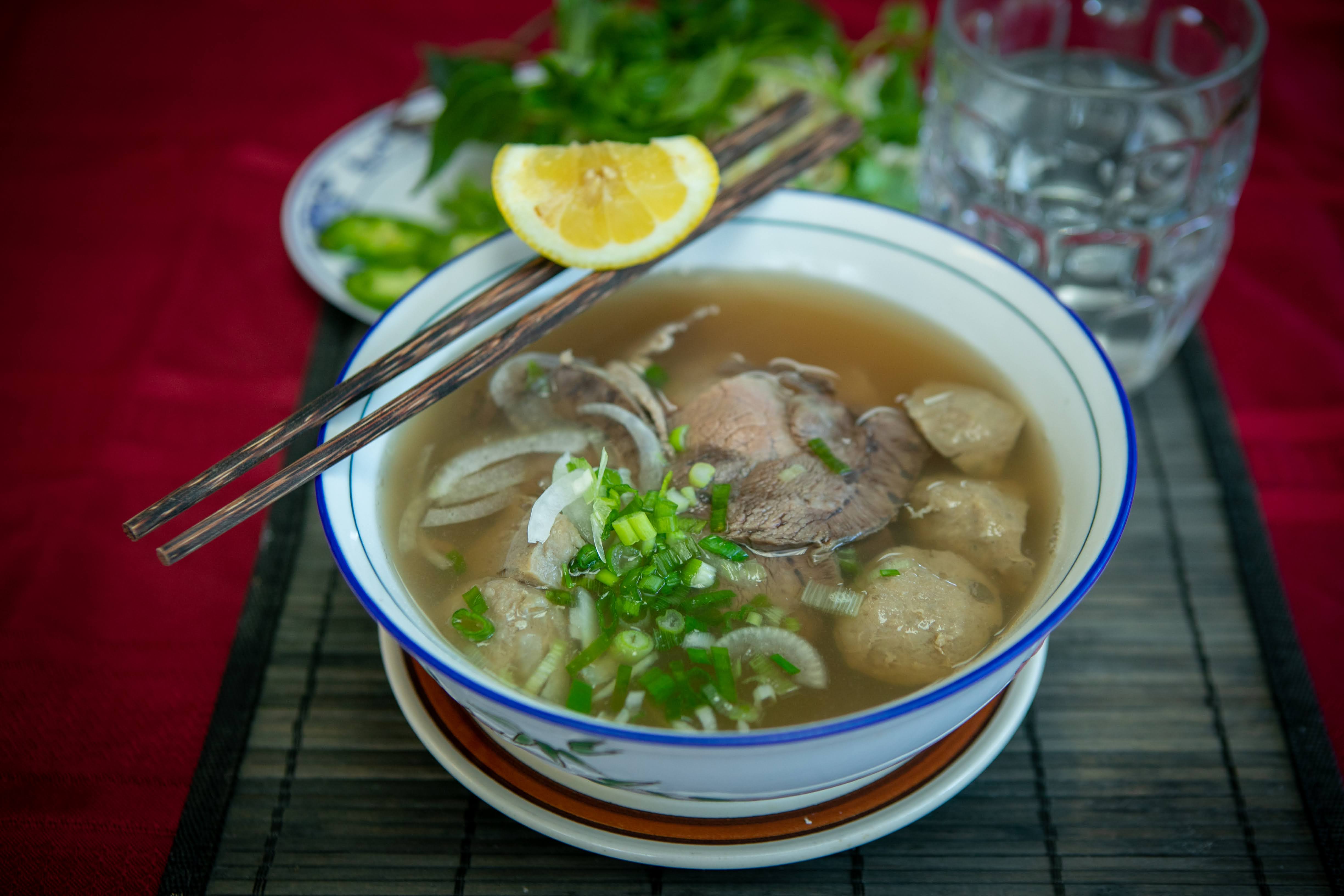 Order 6. Combination Beef Noodle Soup food online from Le Paradis store, hayward on bringmethat.com
