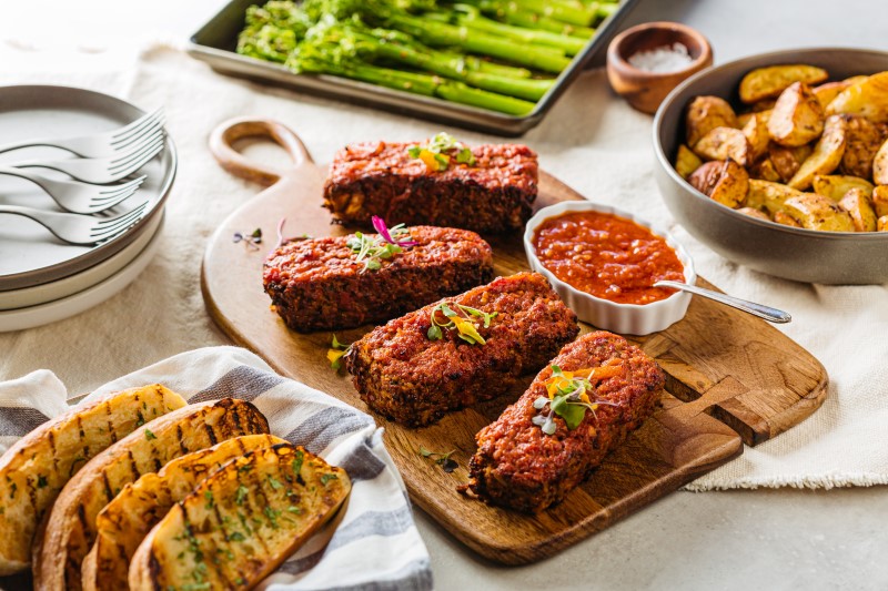 Order Meatless Loaf Family Meal food online from Urban Plates store, Irvine on bringmethat.com