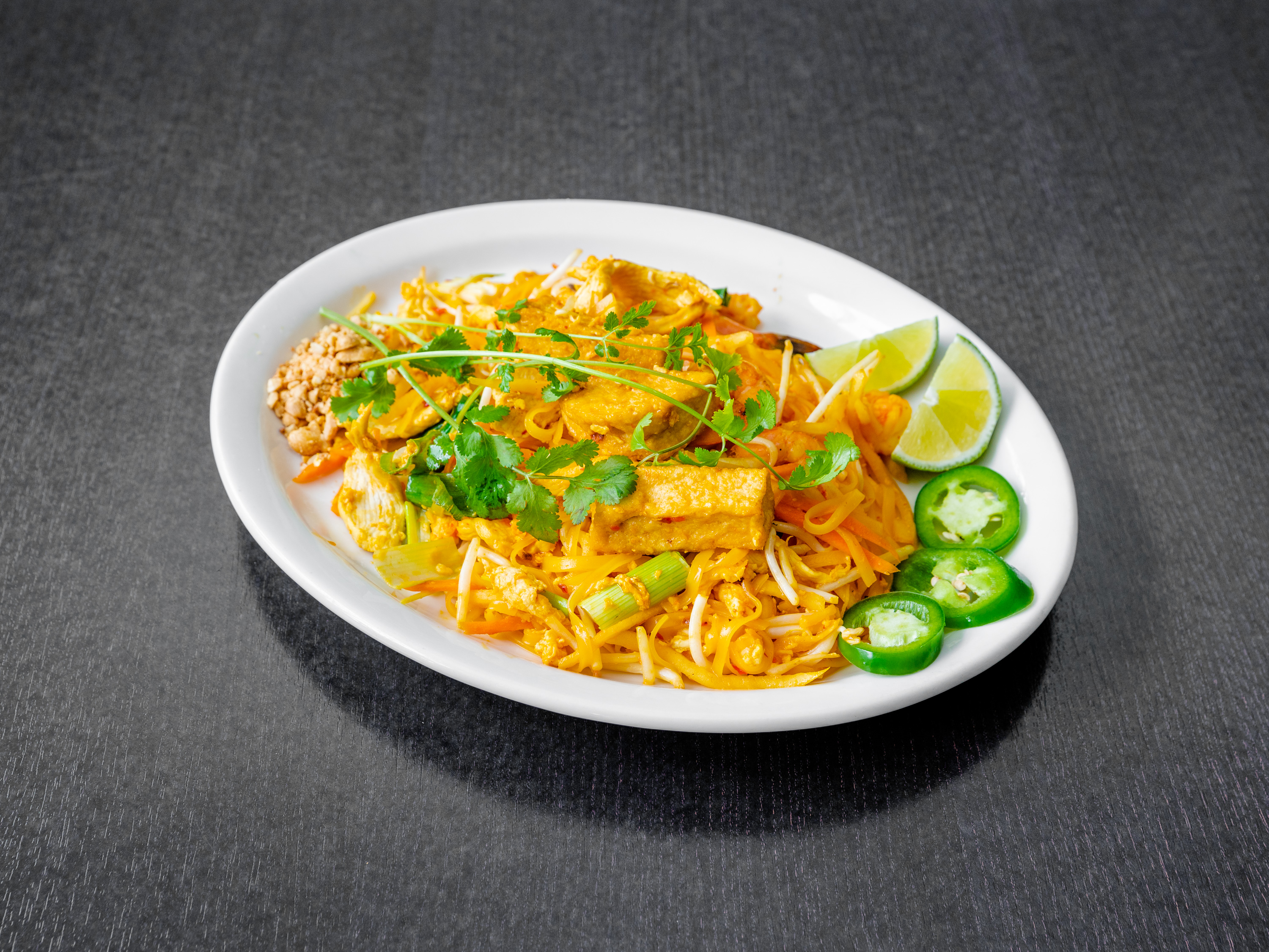 Order 92. Pad Thai Special food online from Pho Hanoi store, Orange on bringmethat.com