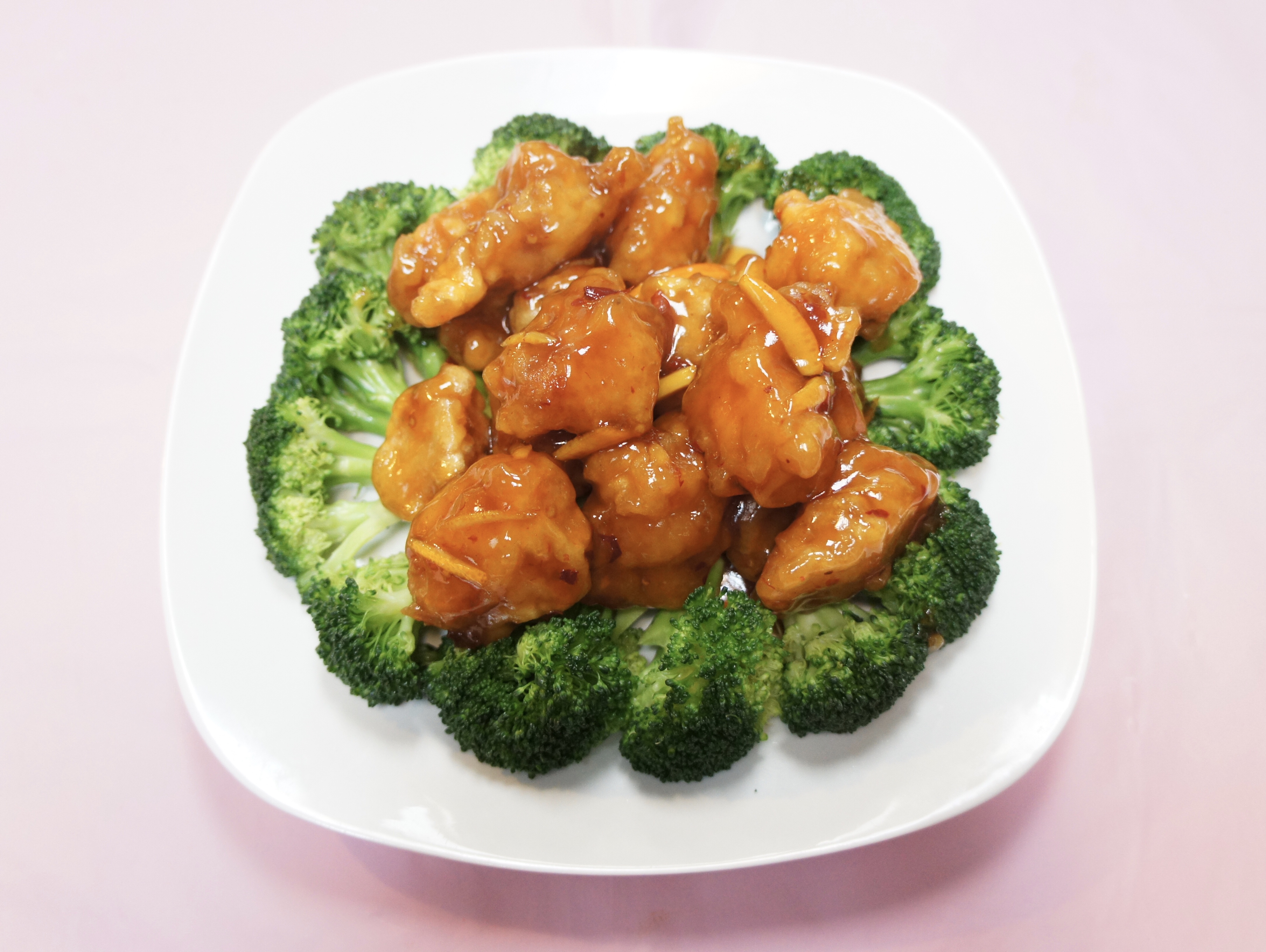 Order Orange Chicken White Meat (LG)spicy  food online from Zhengs China Express store, Randallstown on bringmethat.com