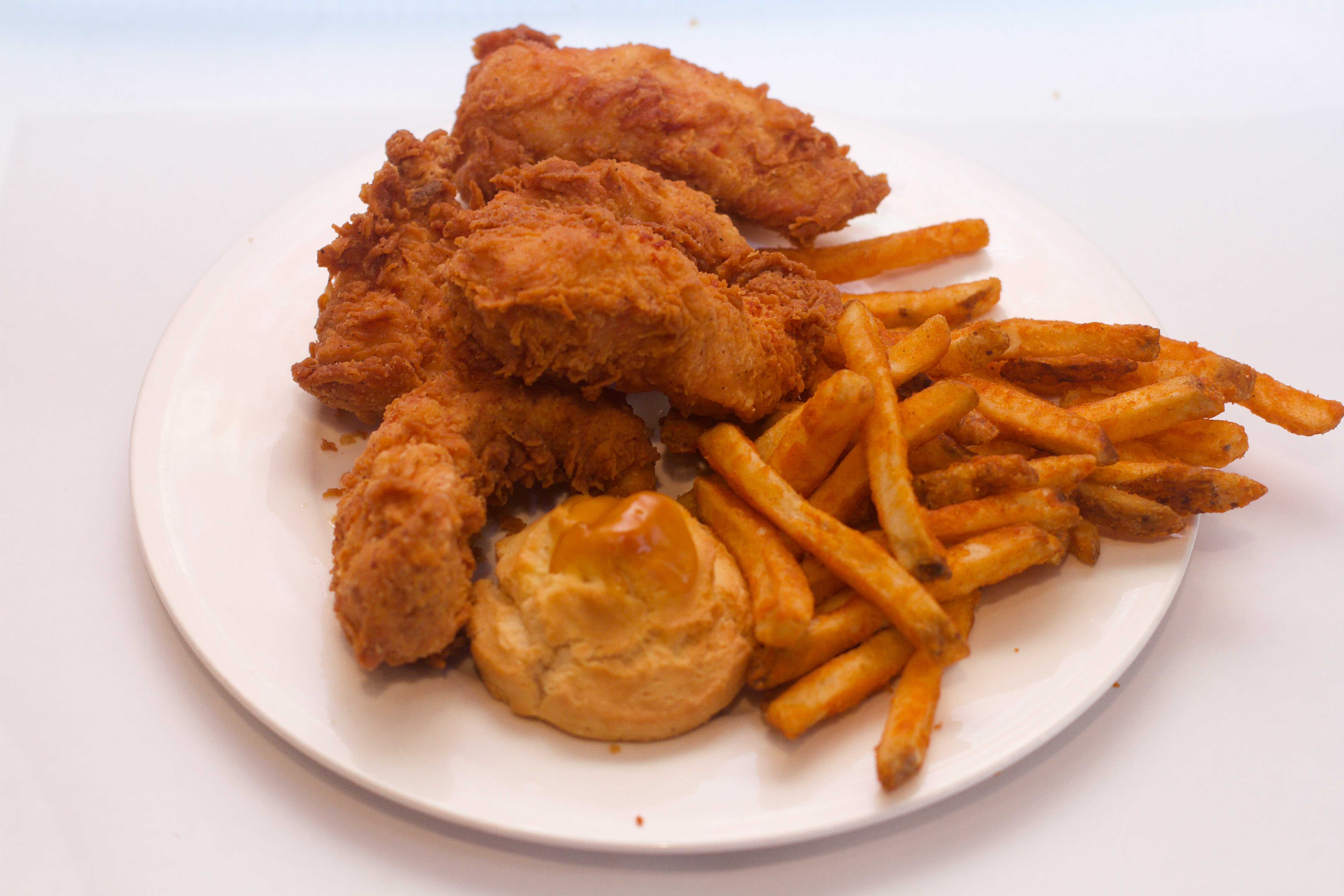 Order 4 Piece Tenders, fries, biscuit food online from I Heart Pizza Ny store, New York on bringmethat.com