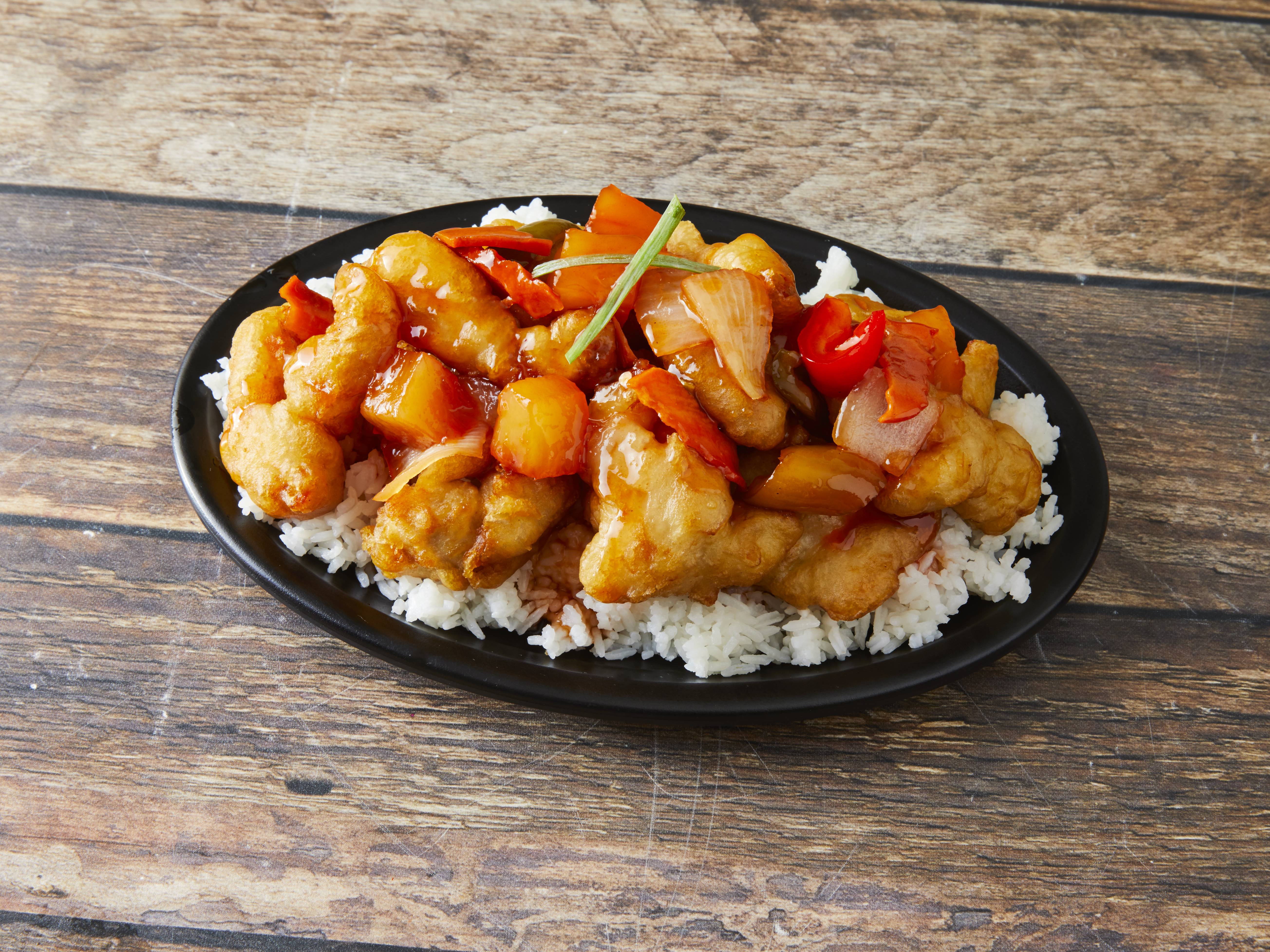 Order 413. Sweet and Sour Chicken 甜酸鸡 food online from Mapo Restaurant store, Naperville on bringmethat.com