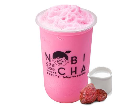 Order Pink Milk Frappe food online from Nobi Cha Bubble Tea store, Atlanta on bringmethat.com