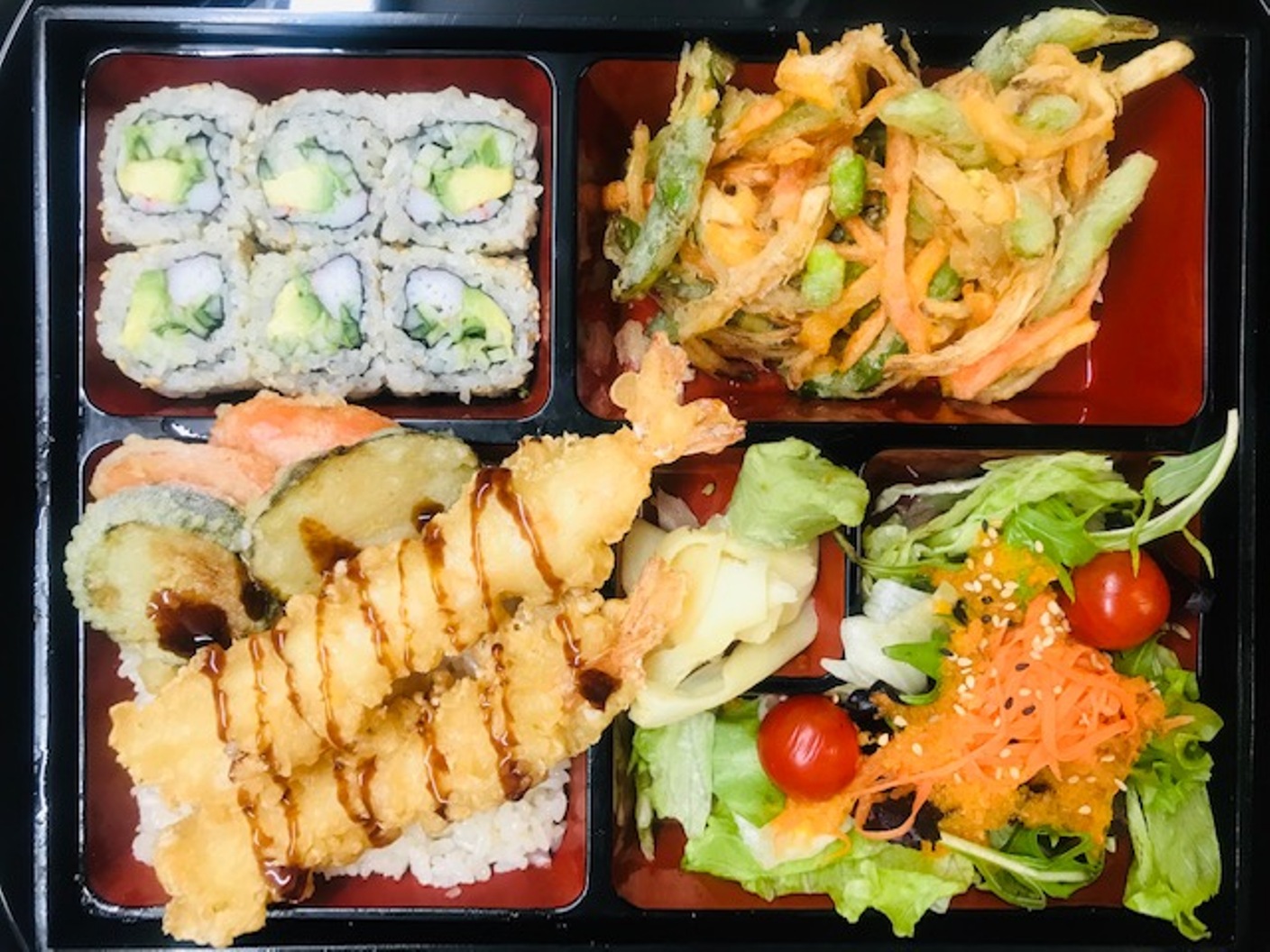Order Dinner Bento Box food online from Rainbow Sushi store, Germantown on bringmethat.com