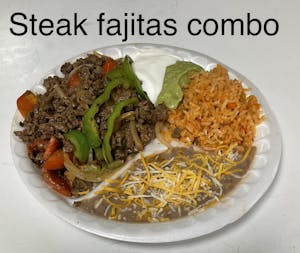 Order 9. Fajitas food online from Super Burritos Mexican Food store, Redding on bringmethat.com