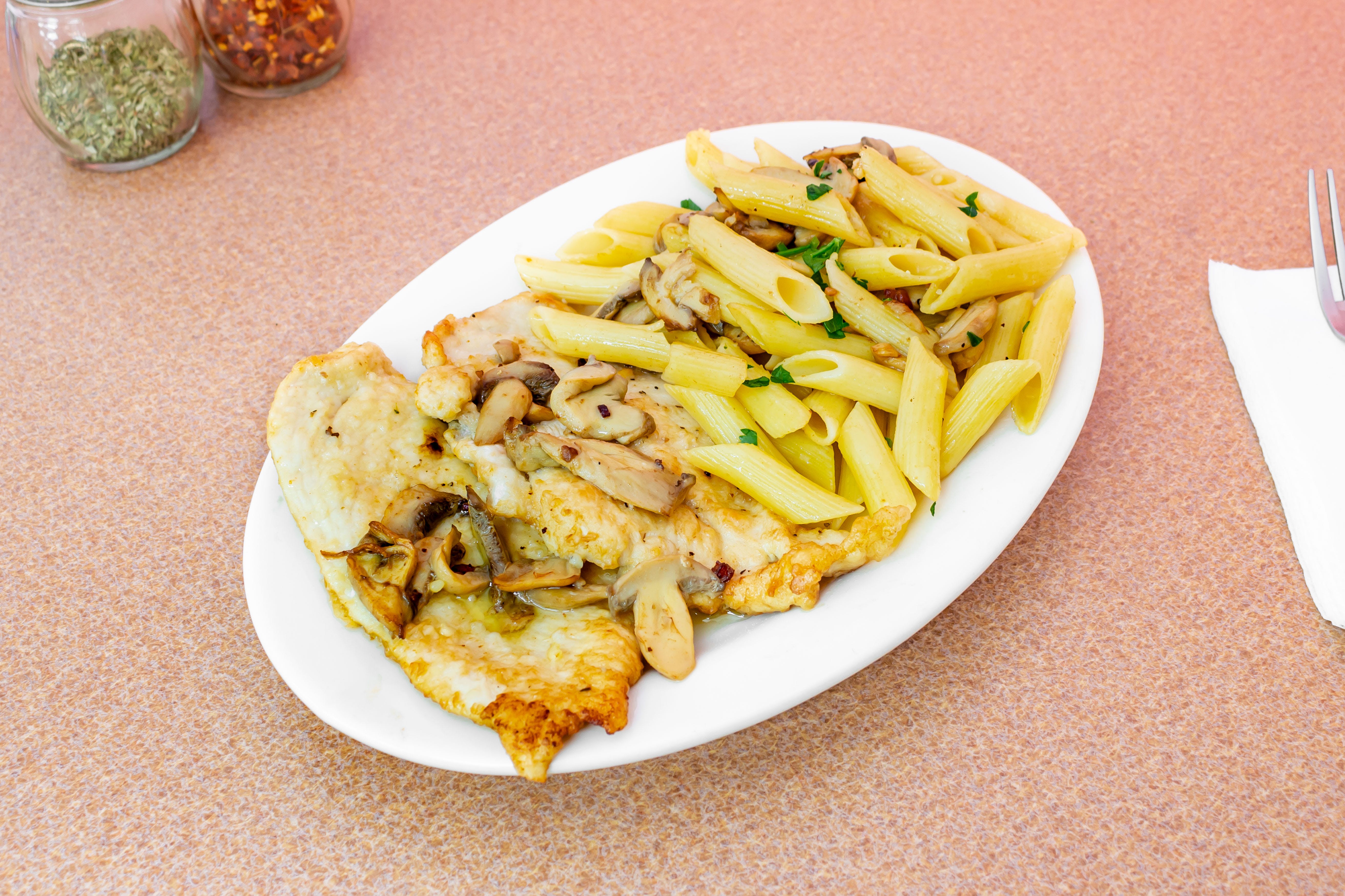 Order Chicken Marsala - Entree food online from I Love NY Pizza store, Yonkers on bringmethat.com
