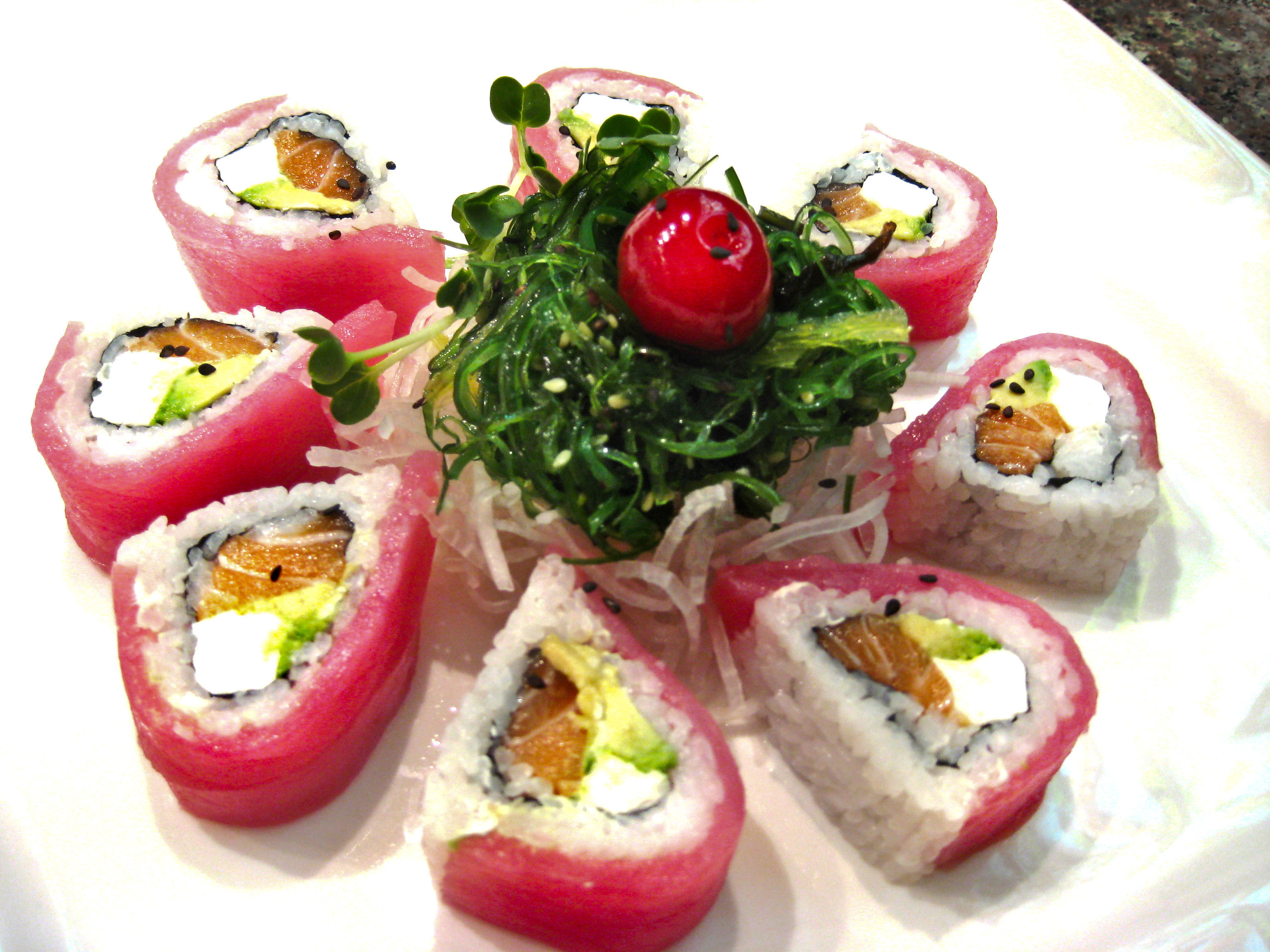Order Cherry Blossom Roll food online from Kino Sushi store, Los Angeles on bringmethat.com