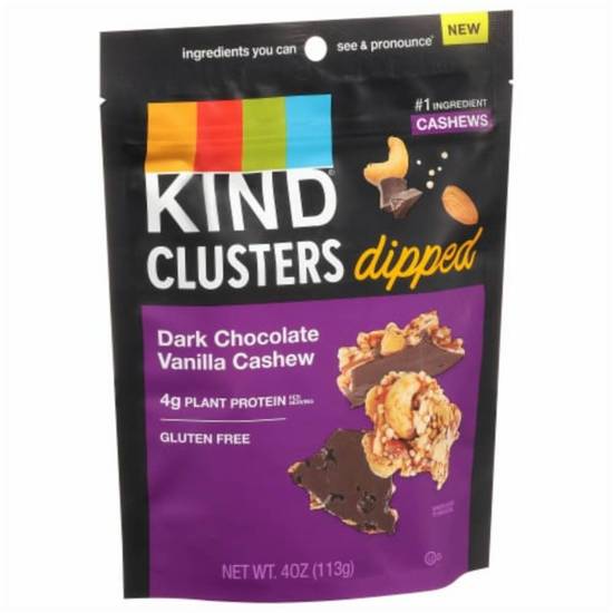 Order Kind Dipped Clusters Dark Chocolate Vanilla Cashew food online from IV Deli Mart store, Goleta on bringmethat.com