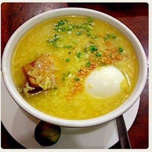Order Arroz Caldo with Egg food online from Pat and Oscars Temecula store, Temecula on bringmethat.com
