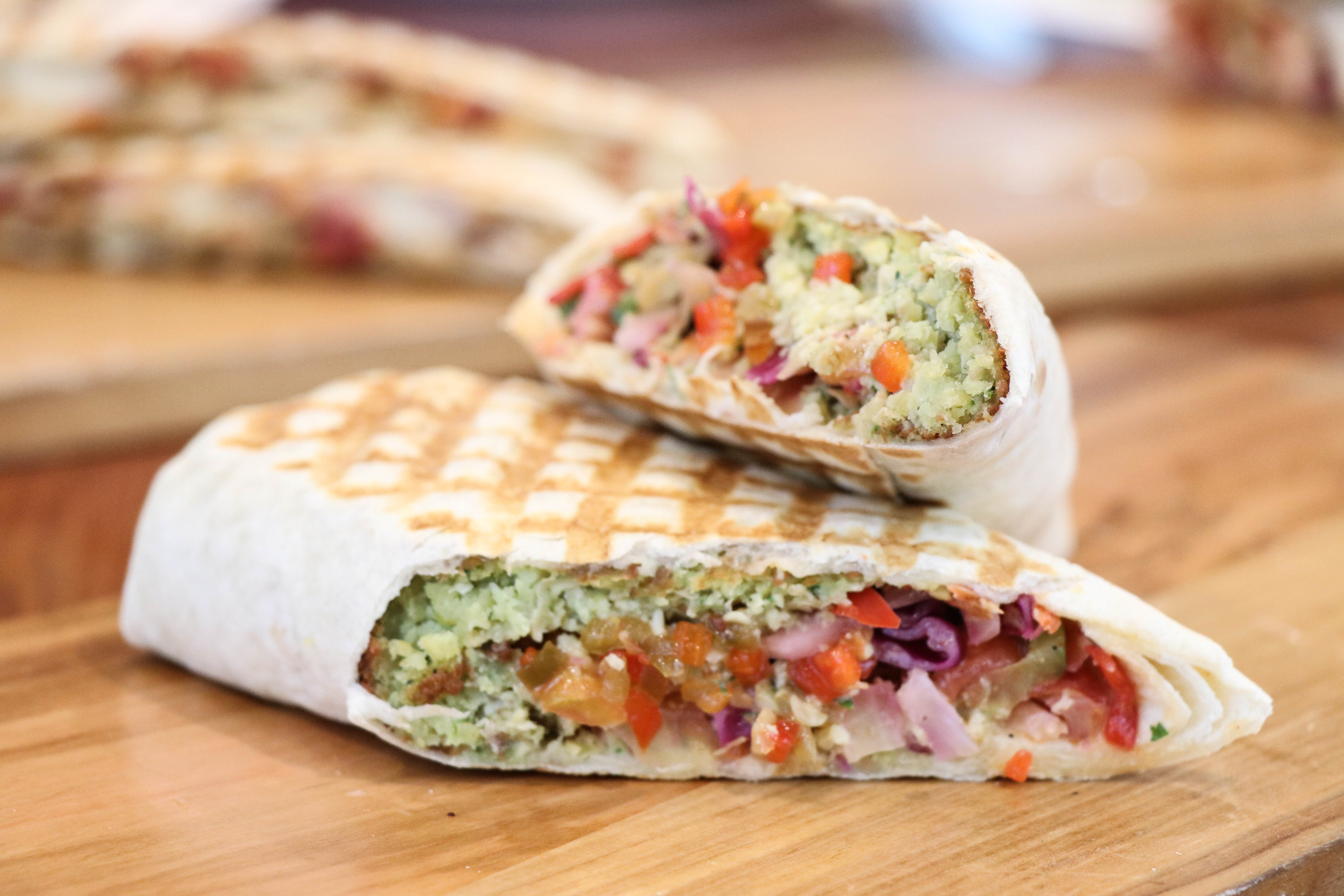 Order Spicy Falafel Panini food online from Jasmin & Olivz store, Raleigh on bringmethat.com