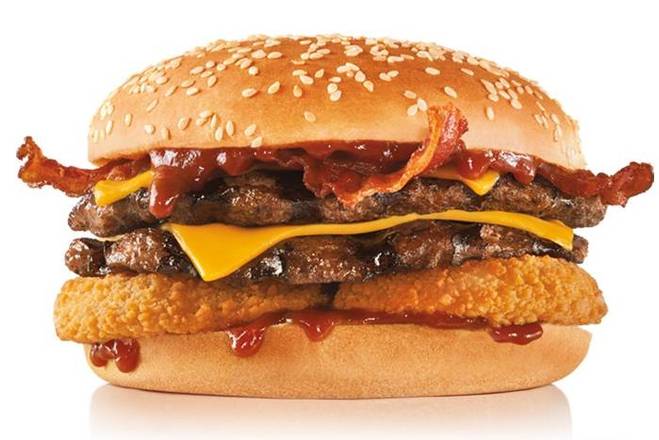 Order Double Western Bacon Cheeseburger food online from Carl Jr store, Modesto on bringmethat.com