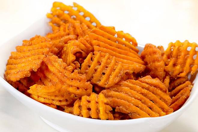 Order Sweet Potato Waffle Fries food online from Halal Kitch store, Egg Harbor on bringmethat.com