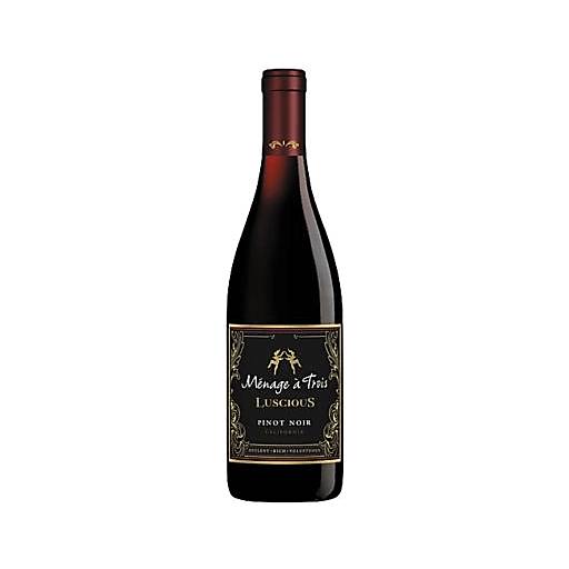 Order Menage a Trois Luscious Pinot Noir (750 ML) 126260 food online from Bevmo! store, Chino on bringmethat.com