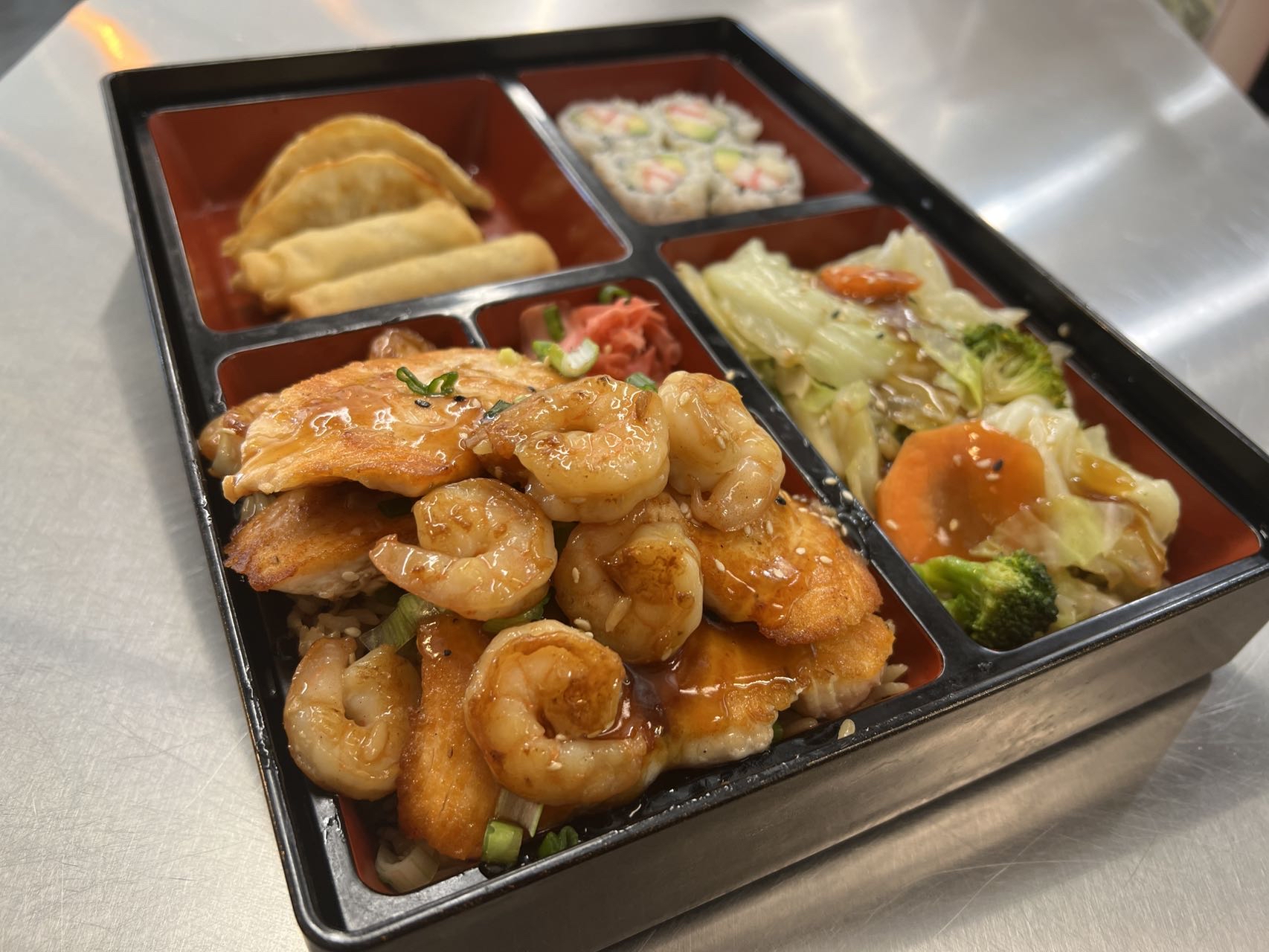 Order Bento Salmon and Shrimp food online from Hibachi Express store, Brandywine on bringmethat.com