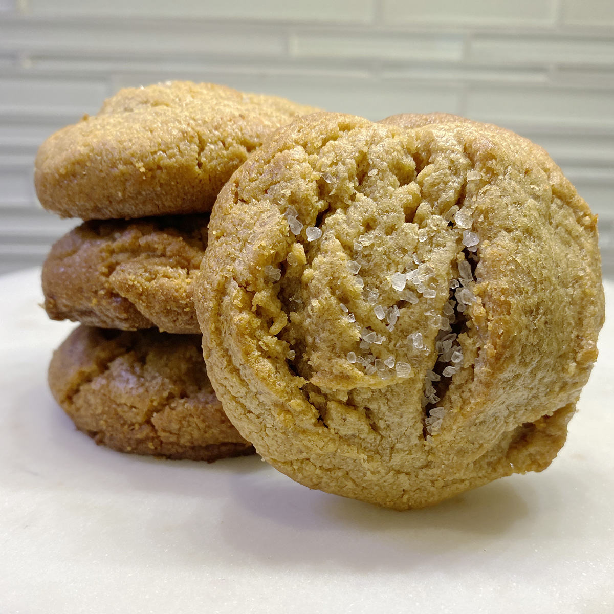 Order Three Salted Peanut Butter Cookies food online from Dave Sugar Rush store, Buffalo on bringmethat.com