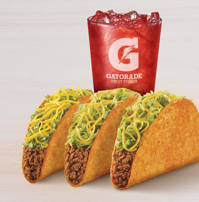 Order 3 Doritos® Locos Tacos Combo food online from Taco Bell store, Eagle River on bringmethat.com
