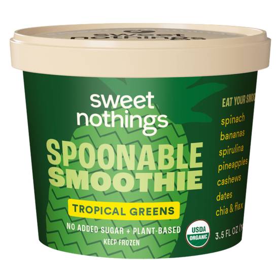 Order Sweet Nothings Smoothie Cup - Tropical Greens 3.5oz food online from Drinks At Your Door by Gopuff store, Santa Maria on bringmethat.com