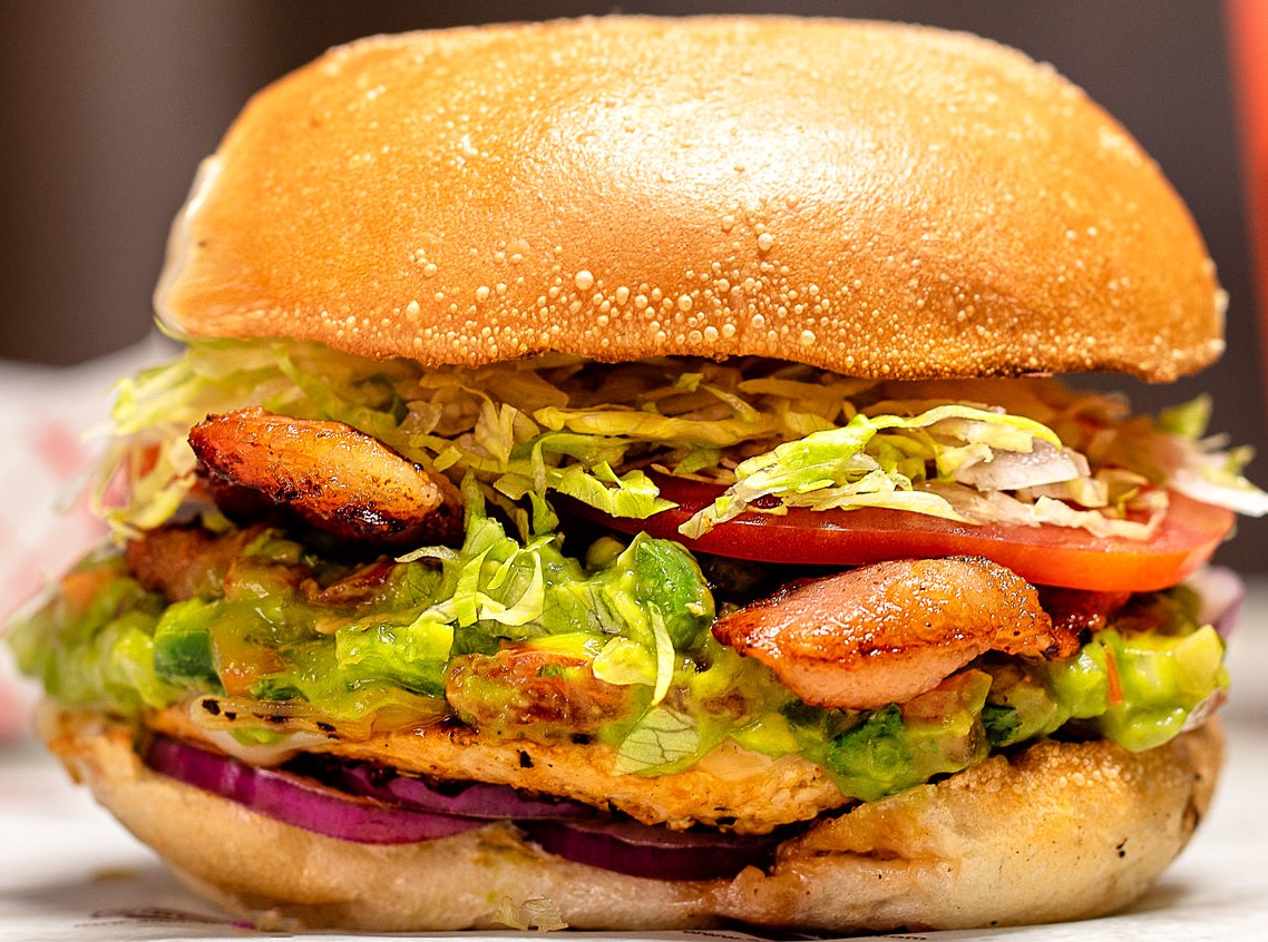 Order 14. Halal Chicken Club Burger food online from 30 Burgers store, Rutherford on bringmethat.com