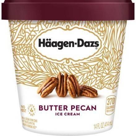 Order Haagen Dazs Butter Pecan Ice Cream (14 oz) food online from Goodees Cravings store, Marietta on bringmethat.com
